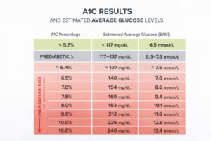 HbA1c blood test symptoms and result levels explained